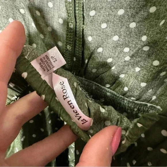 La vie  en rose green pin up babydoll style mini dress S - Picture 5 of 5